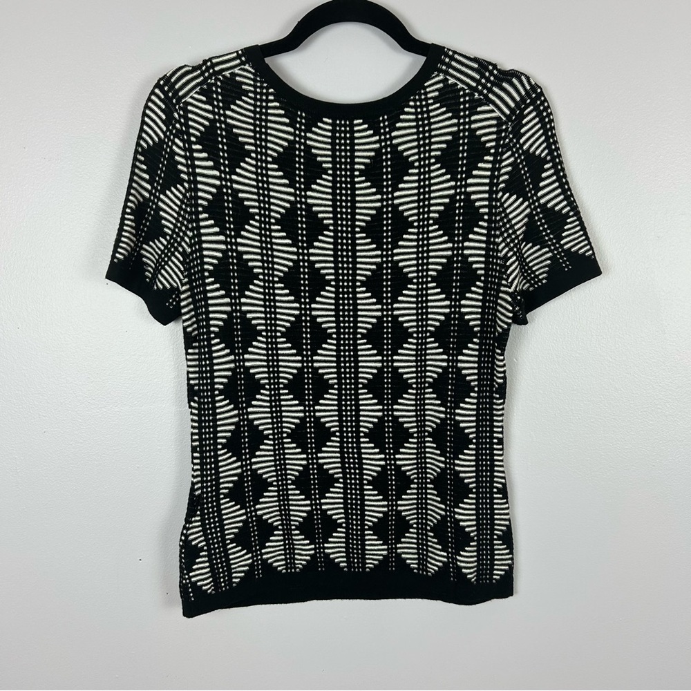Brooks Brothers Black and White Short Sleeve Tee Size M - Picture 8 of 8